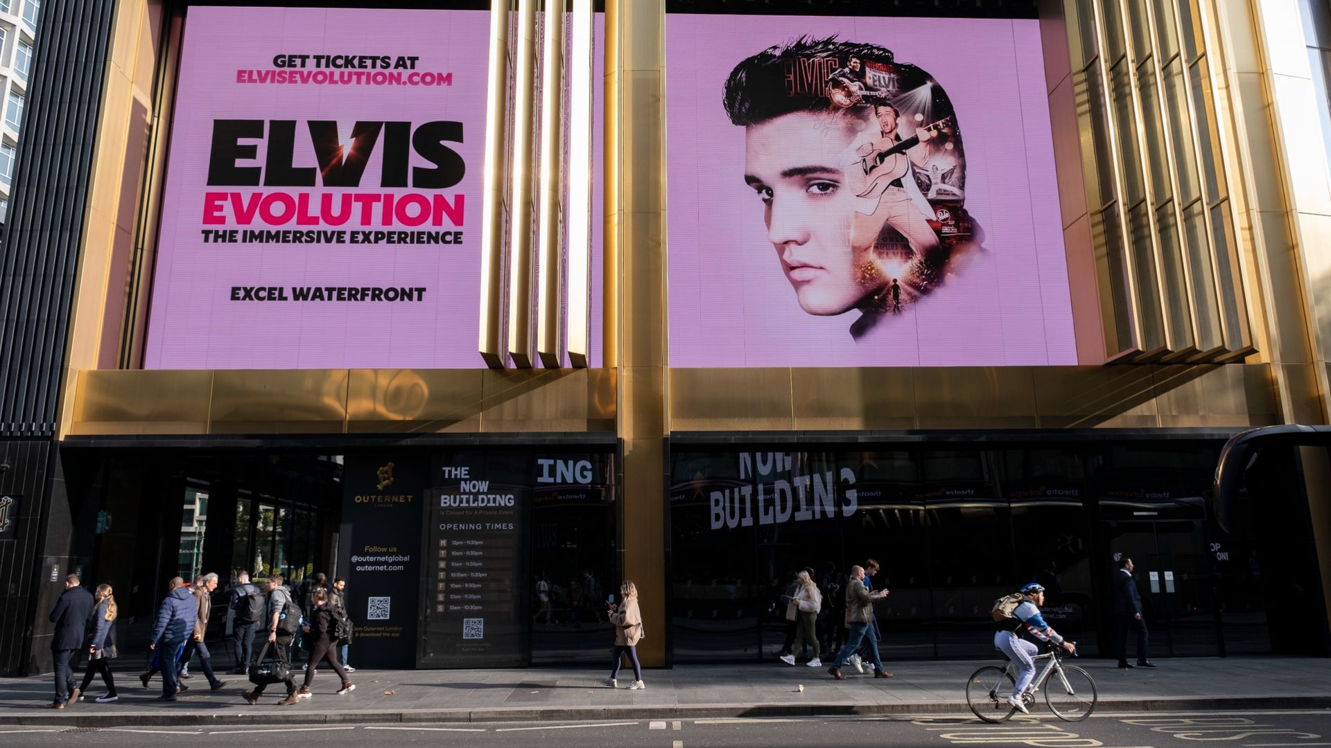 A photo of the venue of the Elvis Evolution show