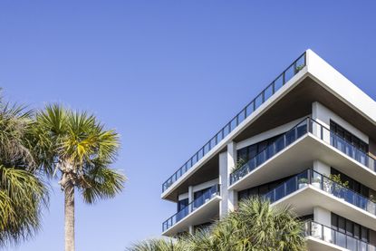 exterior of The Fairchild Coconut Grove Miami housing by Strang Design and Rafael de Cárdenas