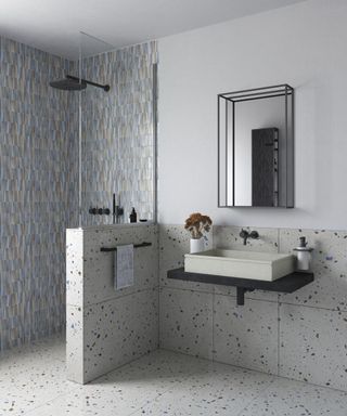 modern terrazzo bathroom