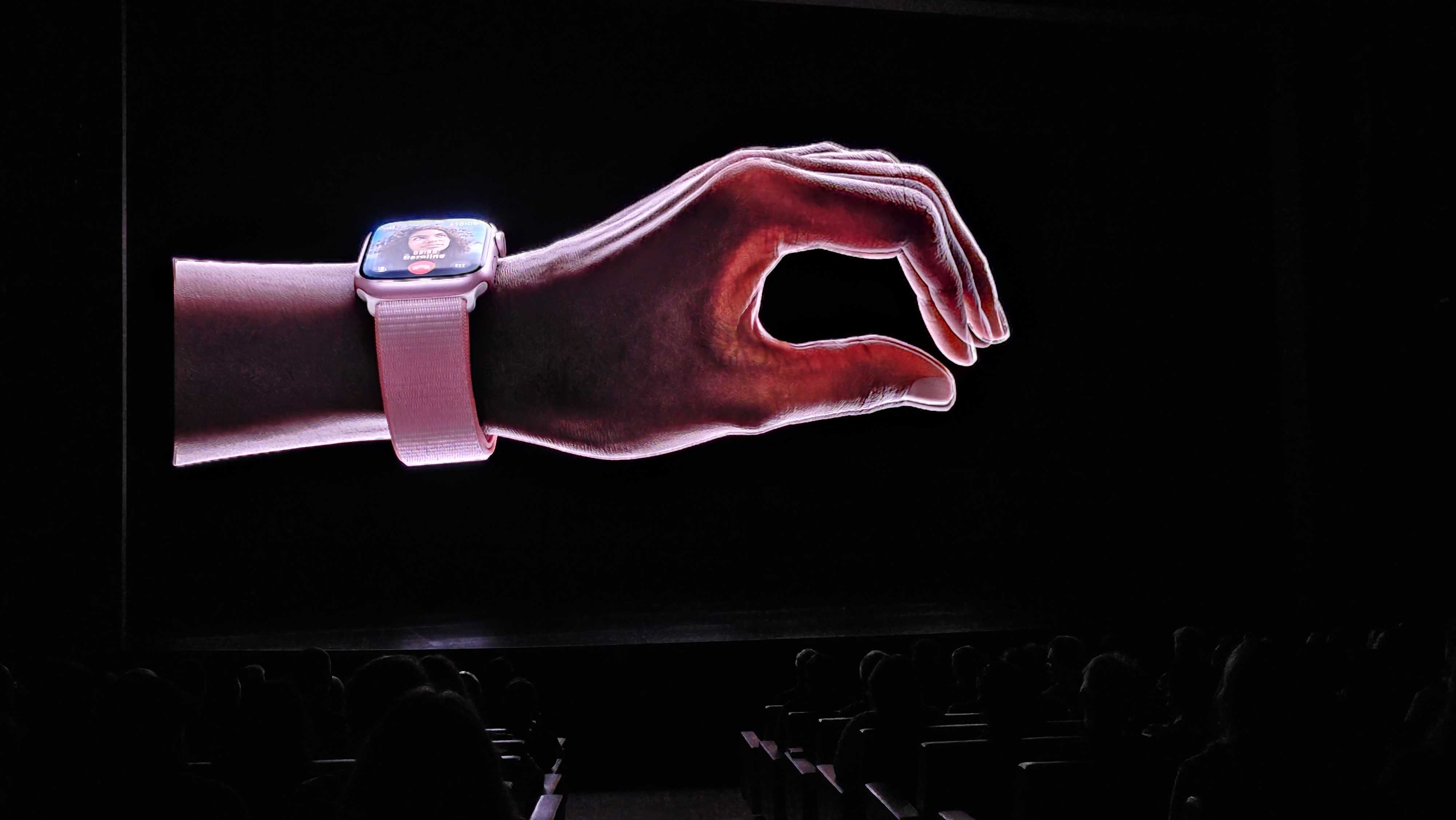 Apple Watch Series 9 on screen at Apple Event 2023