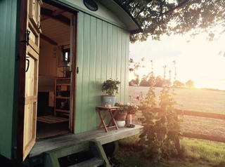 Idyllic Shepherd's Hut near Chieveley on airbnb
