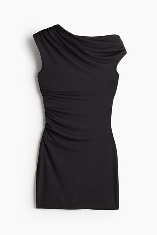 Gathered One-Shoulder Dress