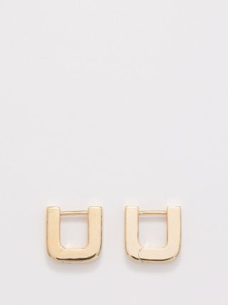 Square Small 14kt Gold-Vermeil Hoop Earrings