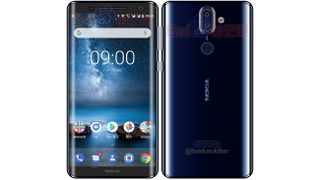 The Nokia 9 looks to have a curvy AMOLED screen and a familiar design. Credit: @baidunokibar