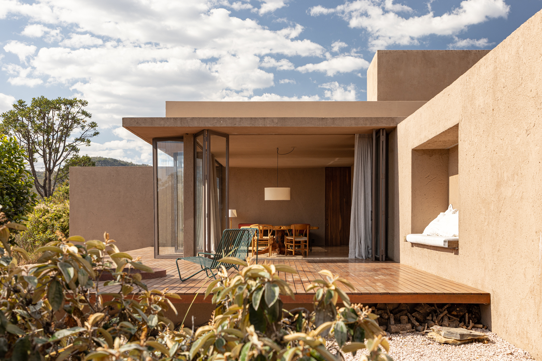 Casa Lilaya is a holistic Brazilian house built on crystal-infused land