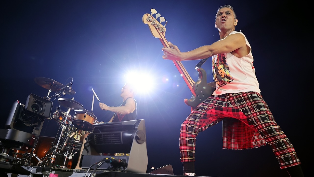 Tony Kanal of No Doubt performs at the Coachella Stage during the 2024 Coachella Valley Music and Arts Festival at Empire Polo Club on April 13, 2024 in Indio, California.