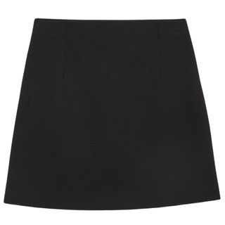 COS Twill black mini skirt