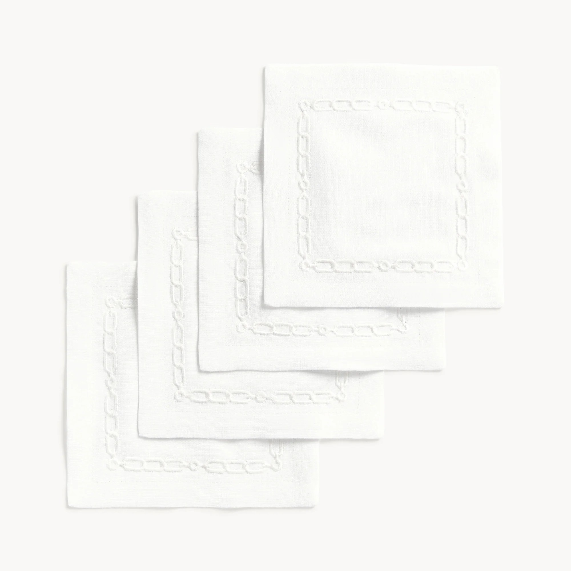 Victoria Beckham Dover Linen Cocktail Napkins, Set of 4