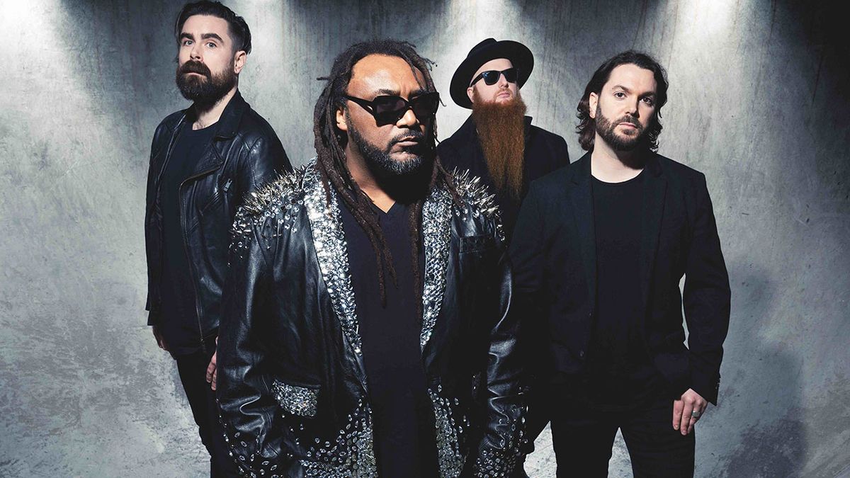 A portrait of Skindred