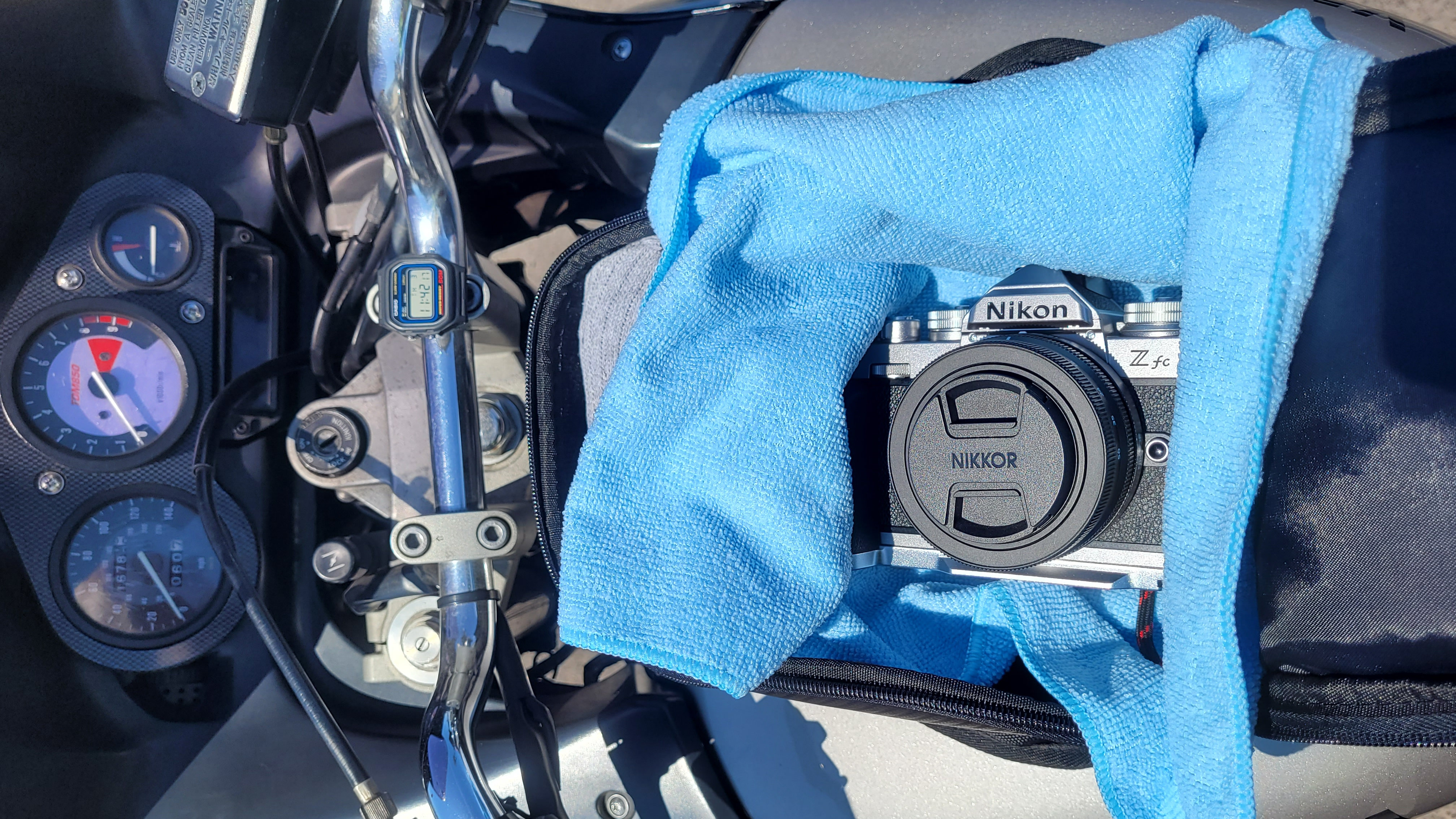 Nikon Z fc as a biker camera