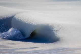 The air was so cold on Jan. 2, 2018, that the waves froze on Nobadeer Beach in Nantucket, Massachusetts.