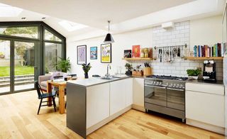 kitchen with industrial style features
