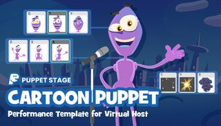 Reallusion software - Cartoon puppet performance template for virtual host with character