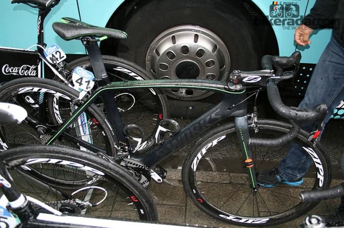 Mark Cavendish&rsquo;s (Omega Pharma-QuickStep) CVNDSH branded Specialized Venge