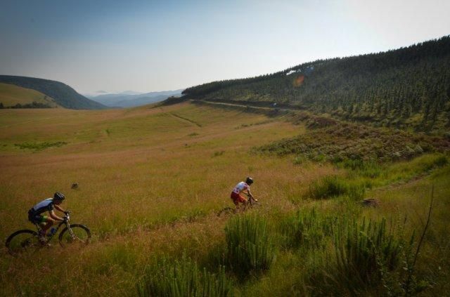 A racer in the Sabie marathon