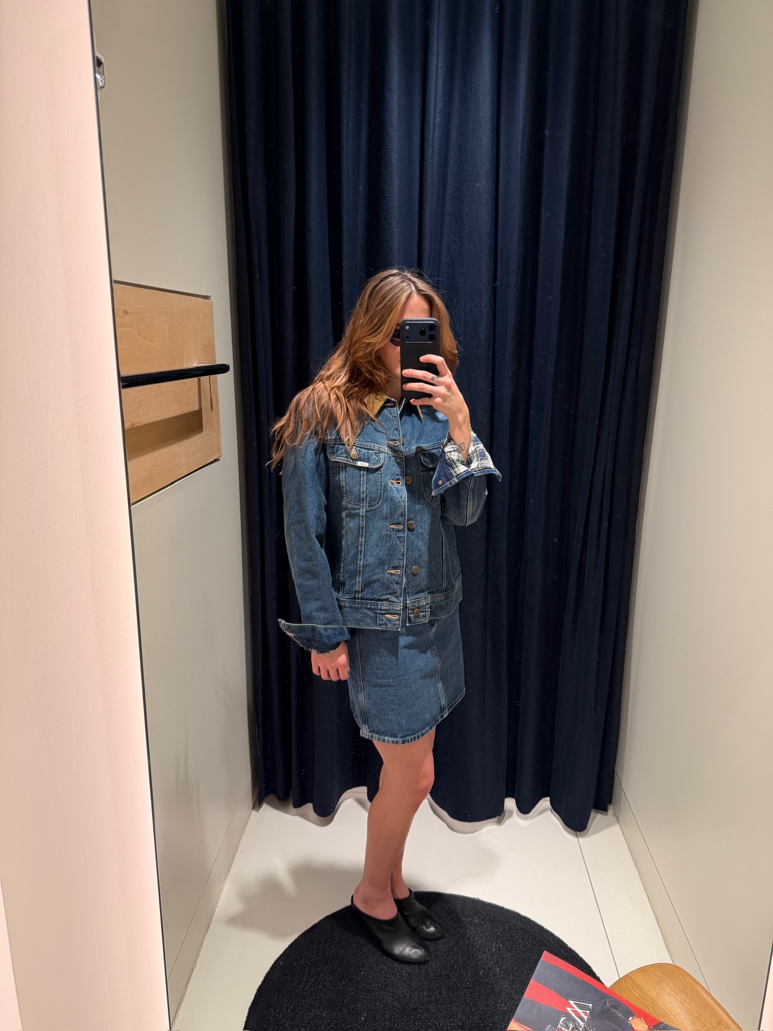 WWW editor Eliza Huber trying the J.Crew X Lee collaboration