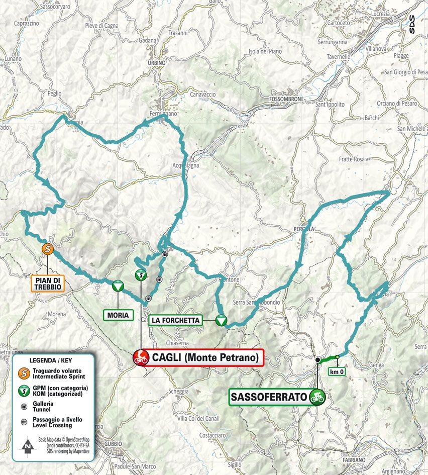 Maps for the 2024 Tirreno-Adriatico