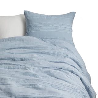 A blue comforter bedding set