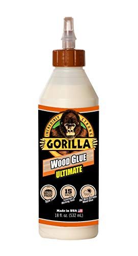 Gorilla Ultimate Waterproof Wood Glue; 18 Ounce; Natural Wood Color; (pack of 1)