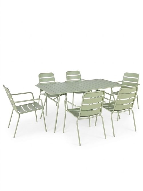 Ealing Dining Table and Chair Set Green