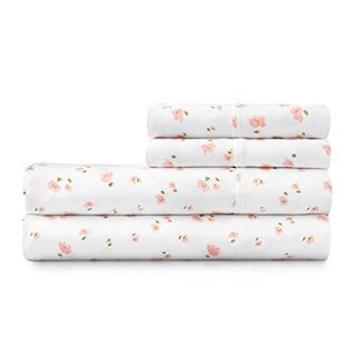 Martha Stewart 100% Cotton Queen Sheet Set - 4 Piece, Soft, Smooth, Durable, Easy Care, 16