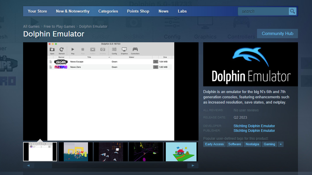 Delphin-Emulator auf Steam