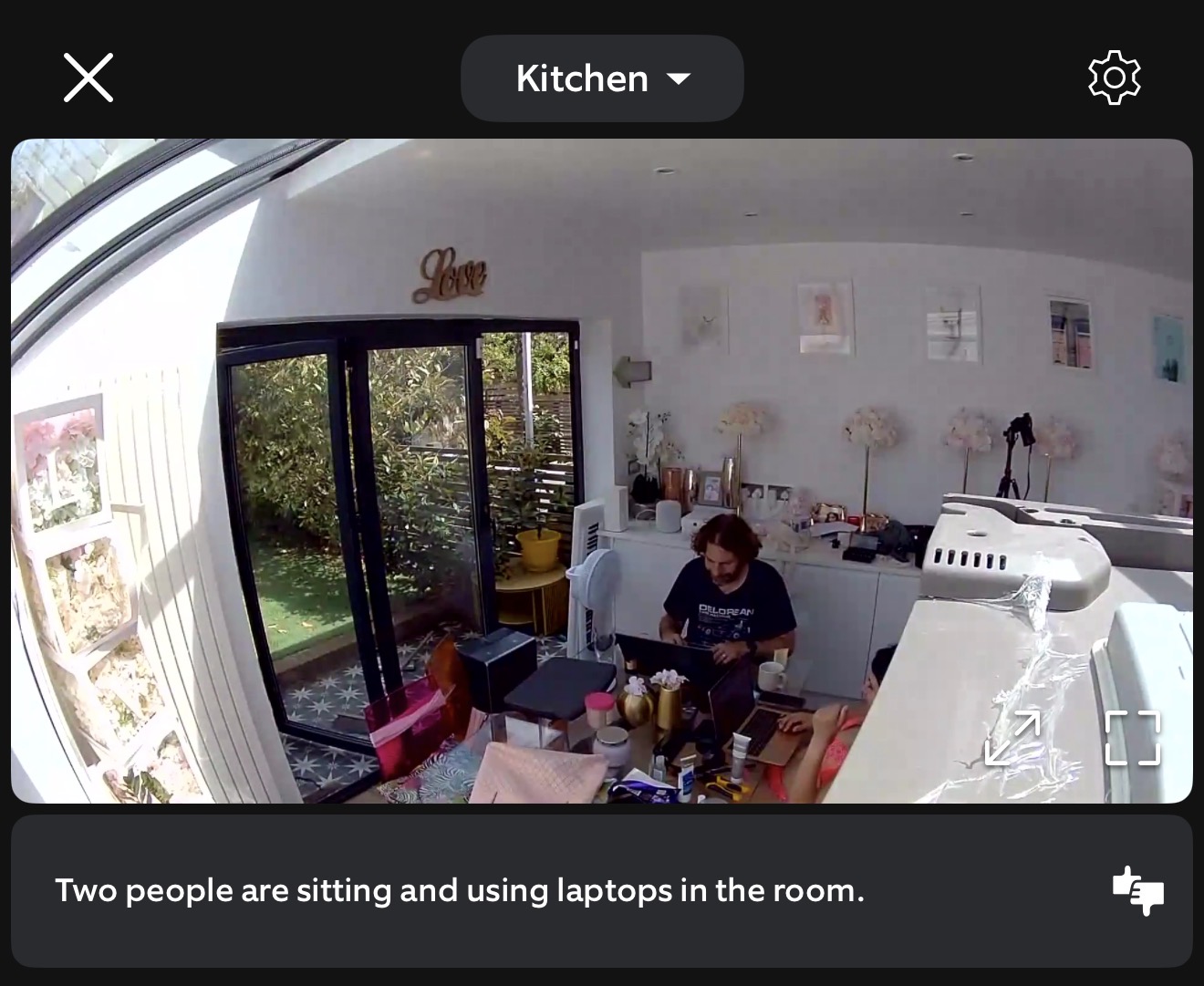 View from a Ring Camera in kitchen