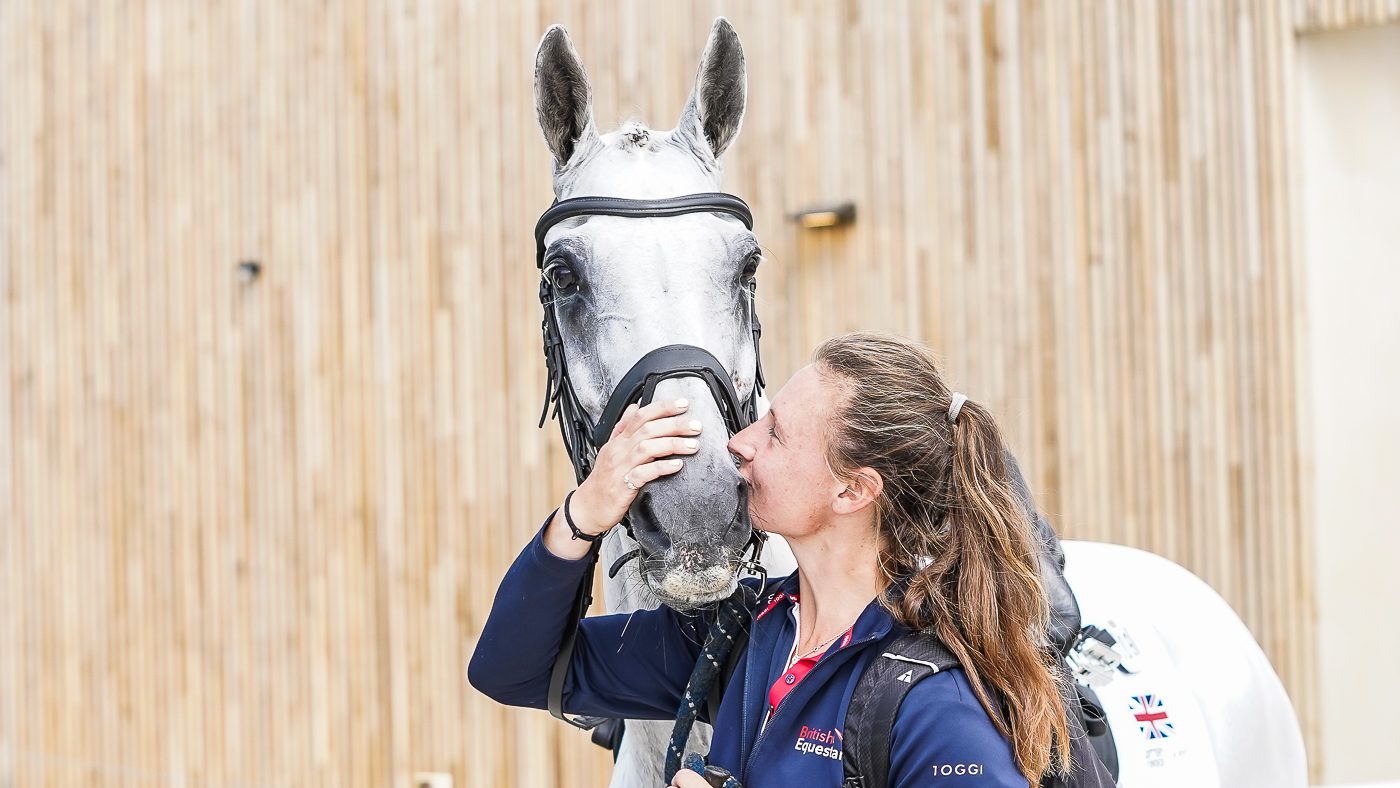Vendredi Biats with groom Chloe Fry FEI European Eventing Championships, Haras du Pin, France August 2023 &amp;copy; Copyright Hannah Cole Photography. All rights reserved.