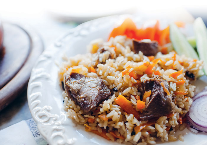 Pilaf (pilau) with lamb