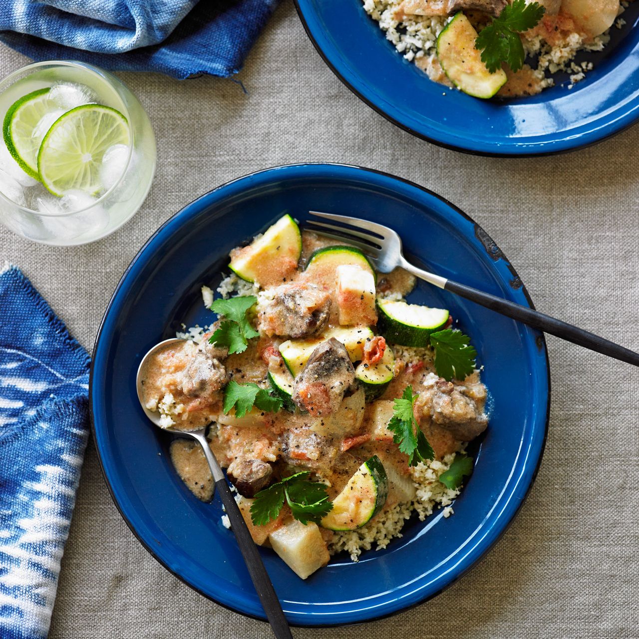 coconut lamb with cauliflower rice