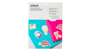 Best Cricut materials; a sheet of colourful sticker paper