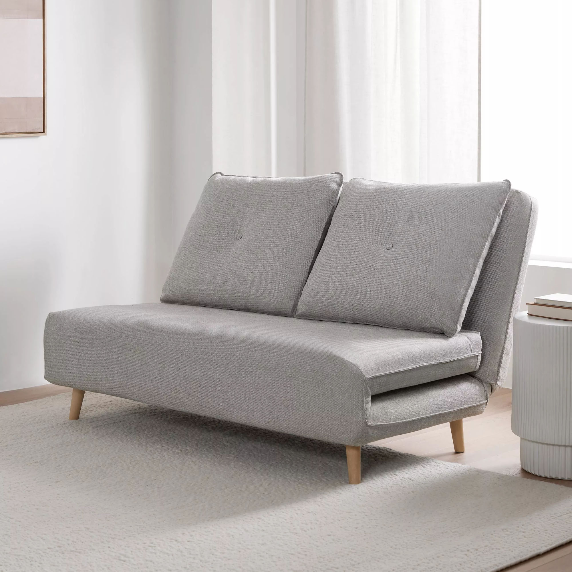 John Lewis &amp;amp; Partners, Double Chair Bed, Cobble Grey