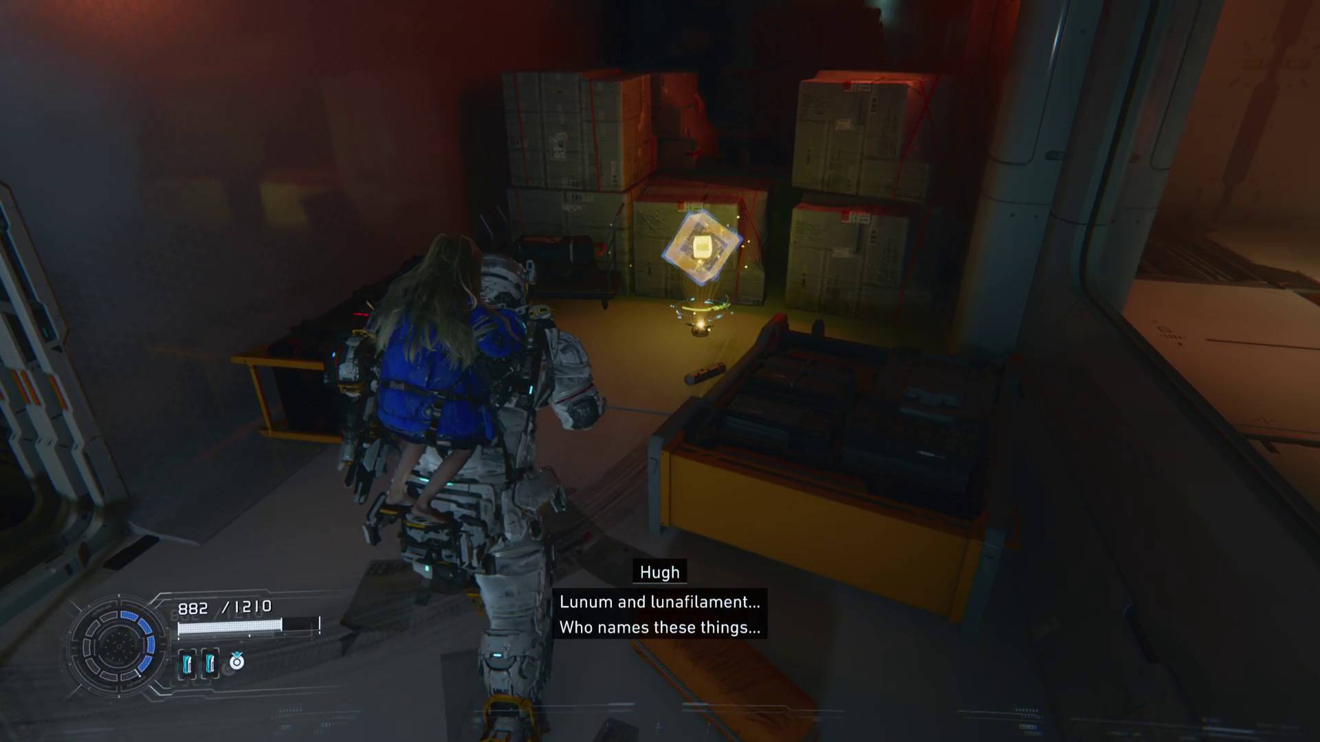 Pragmata Upgrade component resource yellow holographic cube