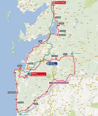 2013 Vuelta a Espana stage 2 map