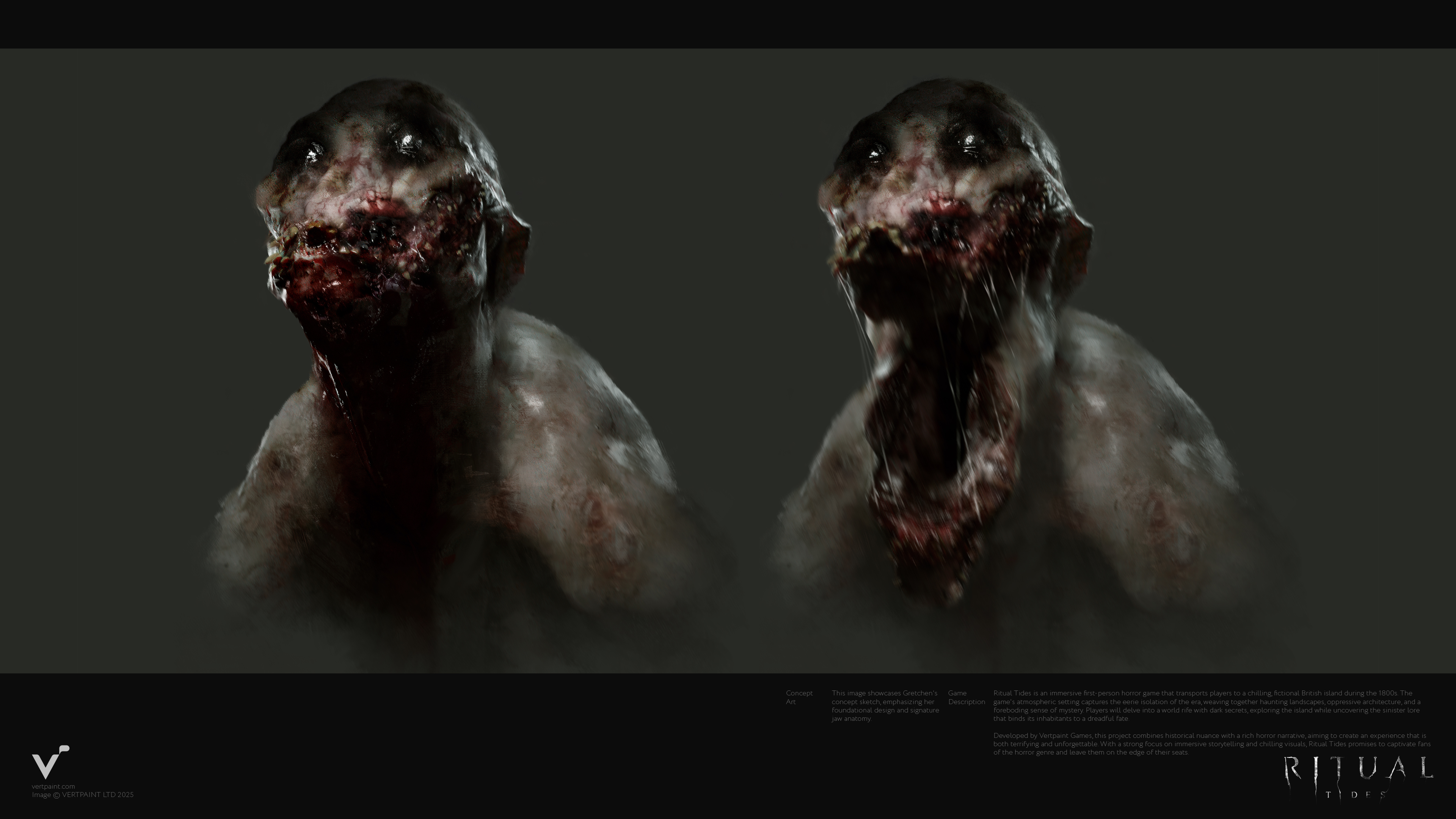 Concept art from Unreal Engine 5 horror game Rital Tides 