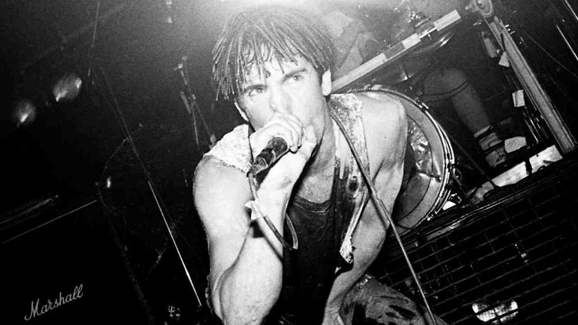 Nine Inch Nails’ Trent Reznor performing onstage in 1992