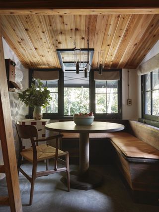 cabin style dining room