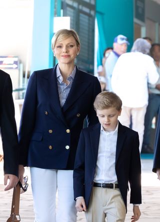 Princess Charlene of Monaco and her son Jacques