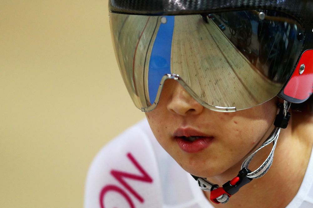 Yumi Kajihara of Japan competes in the Women's Team Pursuit qualifying on day one of the UCI Track Cycling World Championships