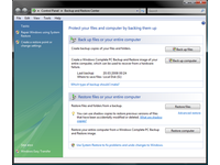 The backup function included in Windows Vista Ultimate...