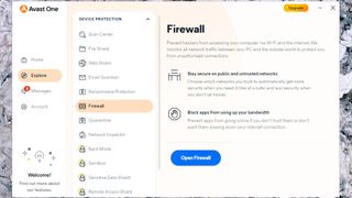 Avast One Essential explore menu