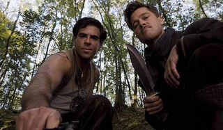 Brad Pitt and Eli Roth in Inglorious Basterds