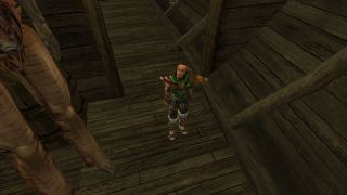 A guard from Morrowind, shrunk down to a tiny size and wearing glass armour.