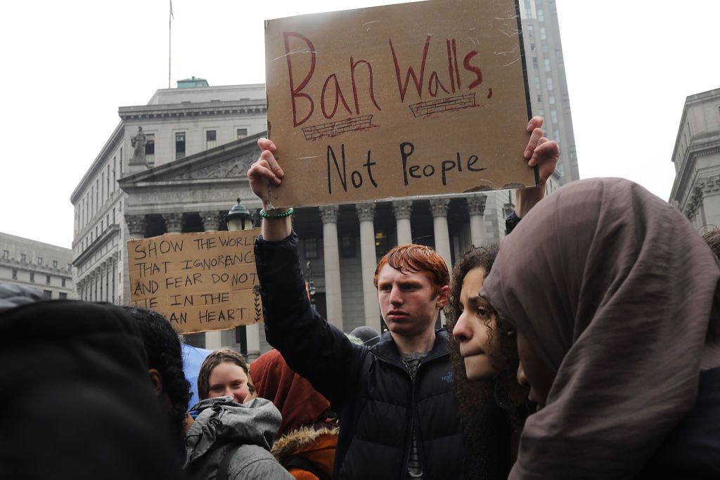 Immigration protesters in NYC