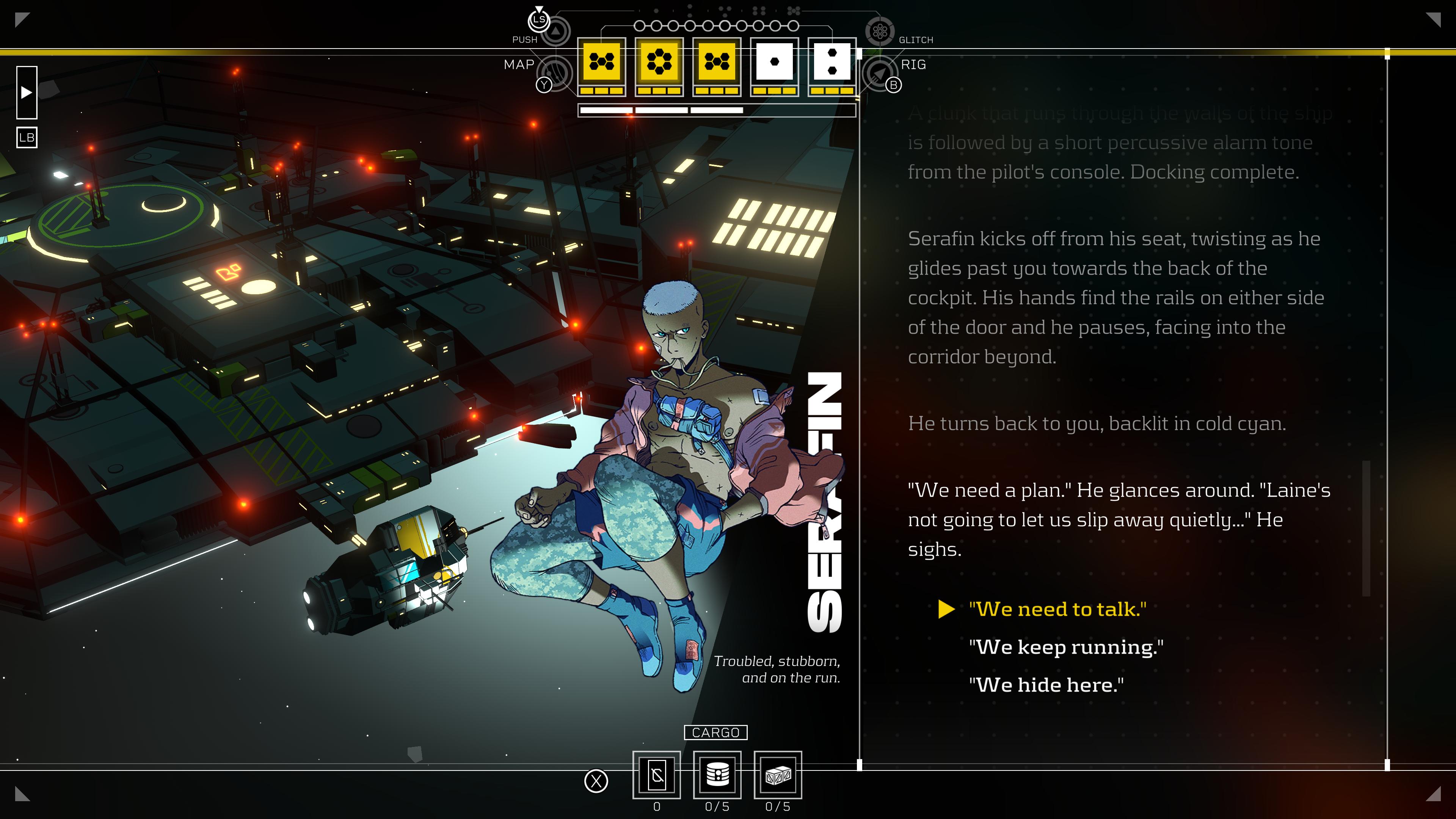 Screenshot of Citizen Sleeper 2: Starward Vector on Xbox Series X.