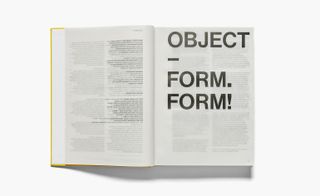 Fashion book by Samuel Ross titled OBJECT-FORM.FORM!