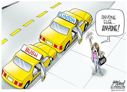 Political cartoon U.S. Clinton Bush