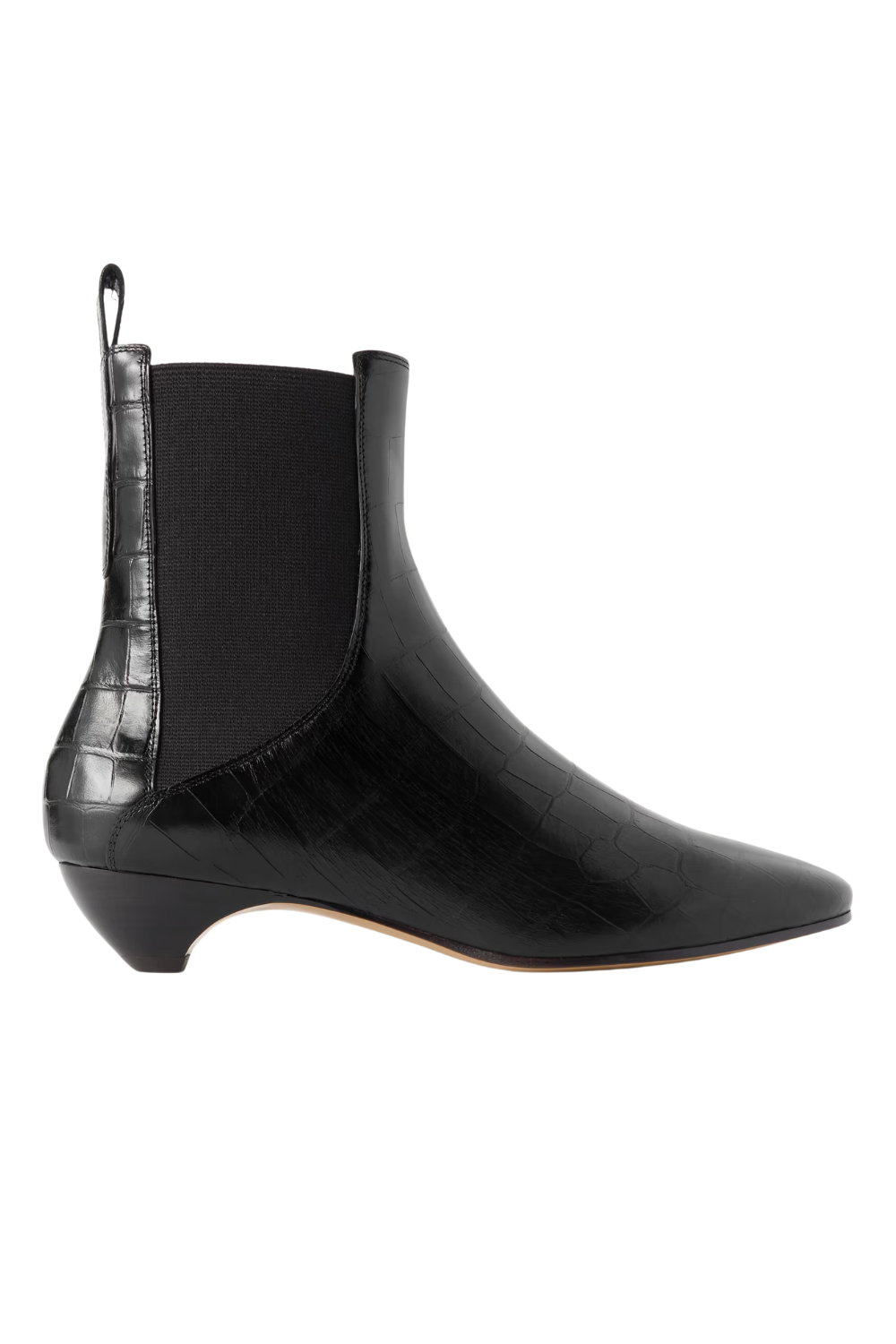 Allegra Croc-Effect Leather Chelsea Boots