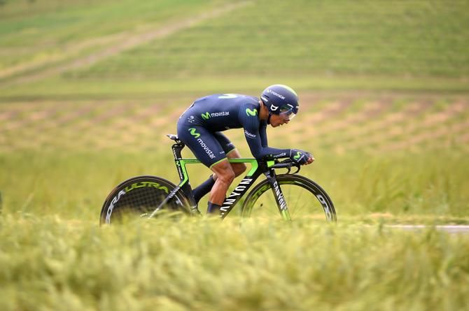 Nairo Quintana (Movistar) lost time in the ITT