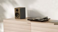 Audio Pro A28 speaker in walnut veneer